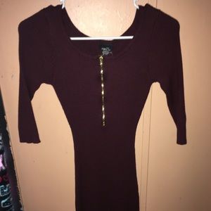 Maroon tight dress